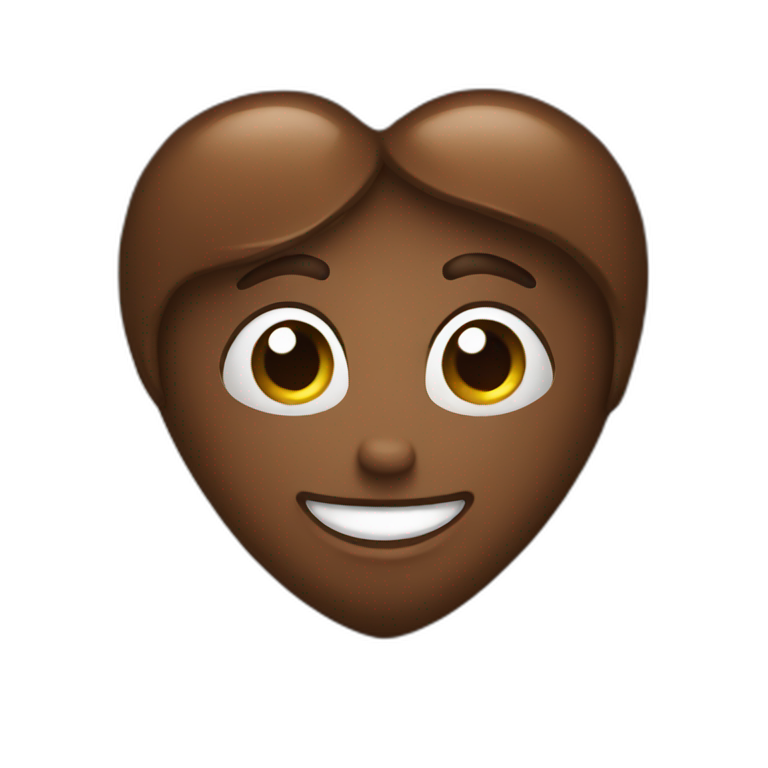 Heart brown emoji