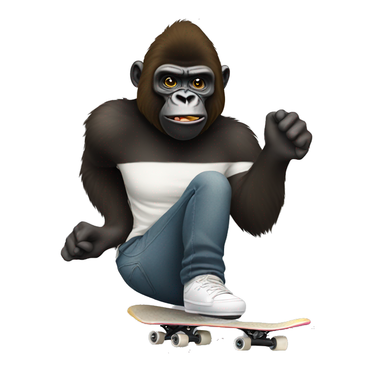 gorila skater emoji