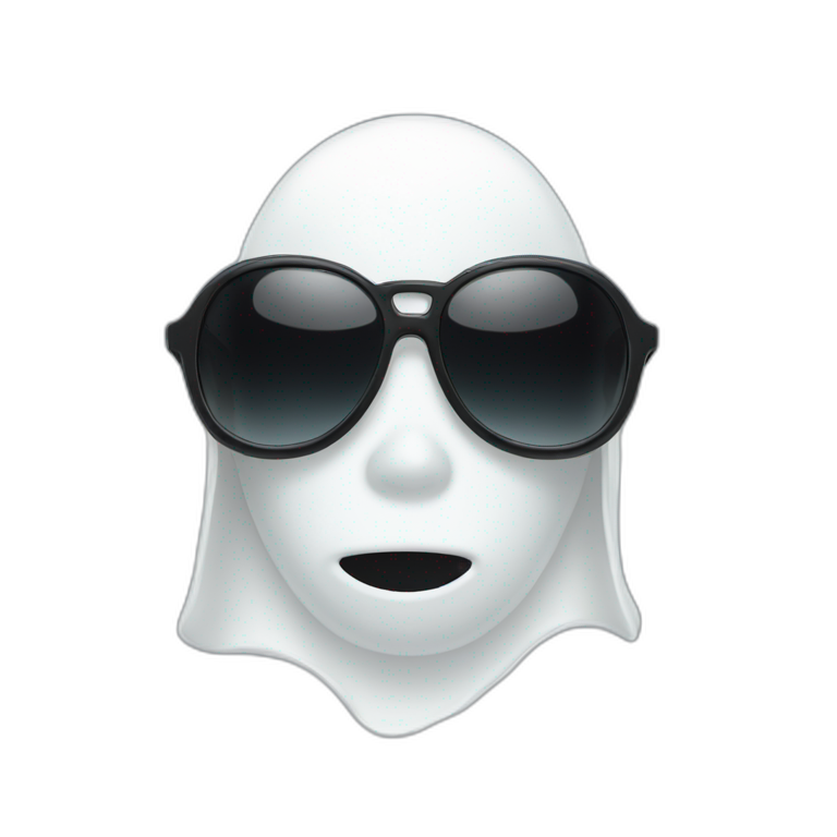 ghost in black sunglasses emoji
