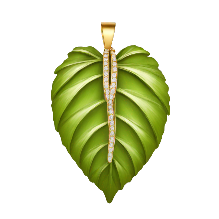 jewelry in the shape of a leaf emoji
