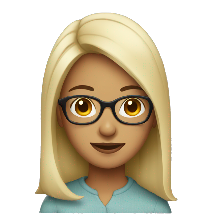woman with glasses emoji