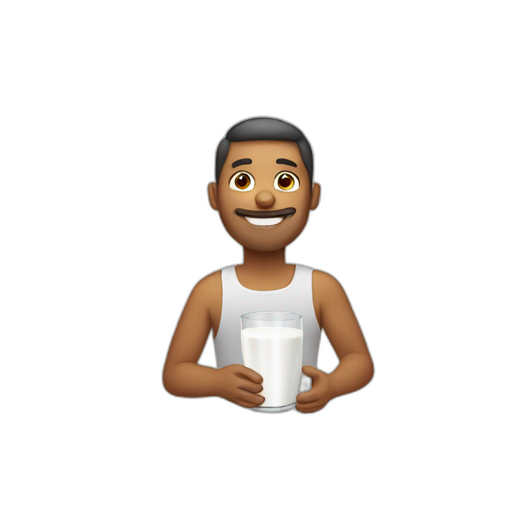 Dad with milk  emoji