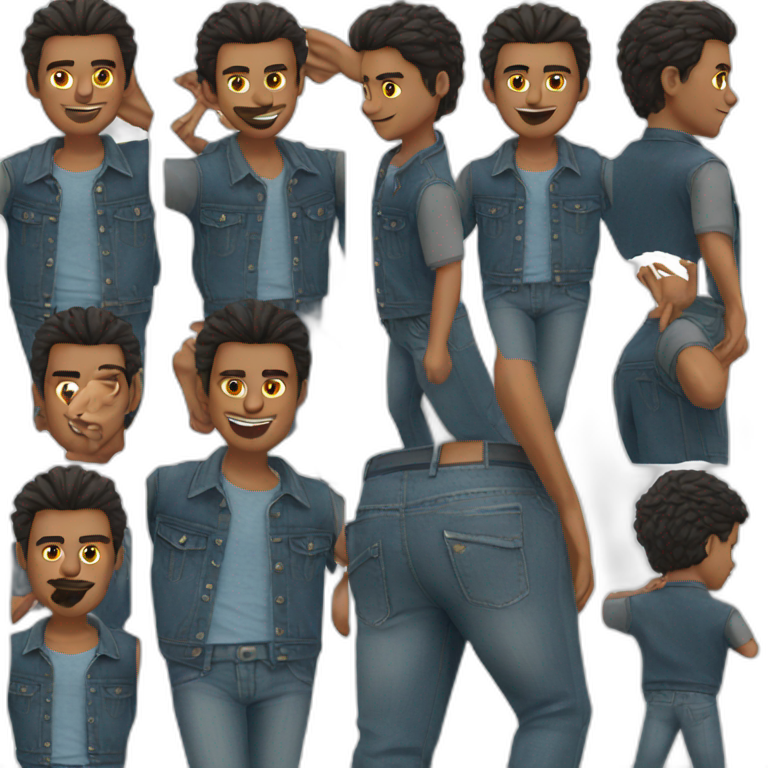 solo male in denim jeans emoji