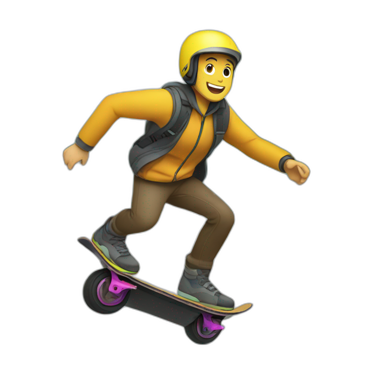 Onewheel rider emoji