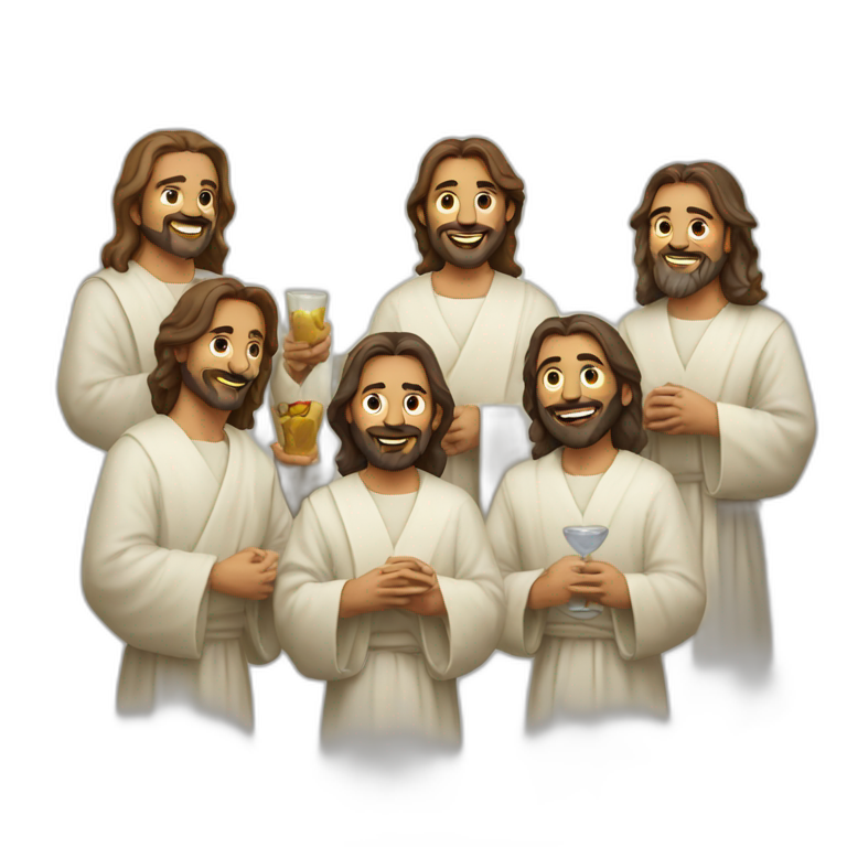 Jésus et ses disciples emoji