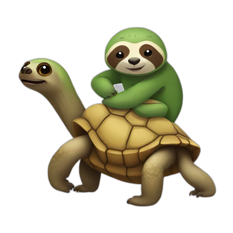 sloth and turtle  emoji