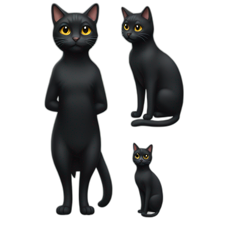 no-tail-black-cat-full-body emoji
