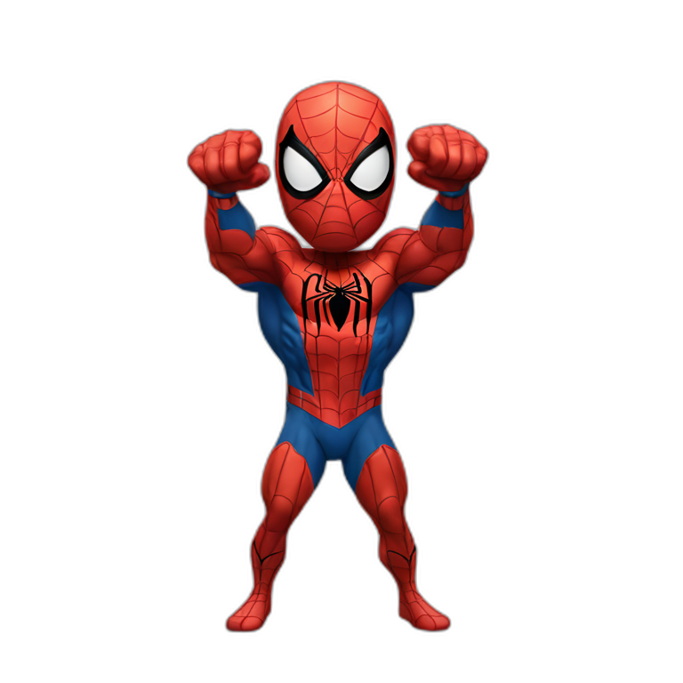 spider-man showing muscles emoji