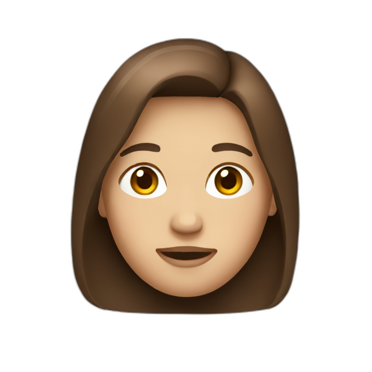 person with brown hair emoji