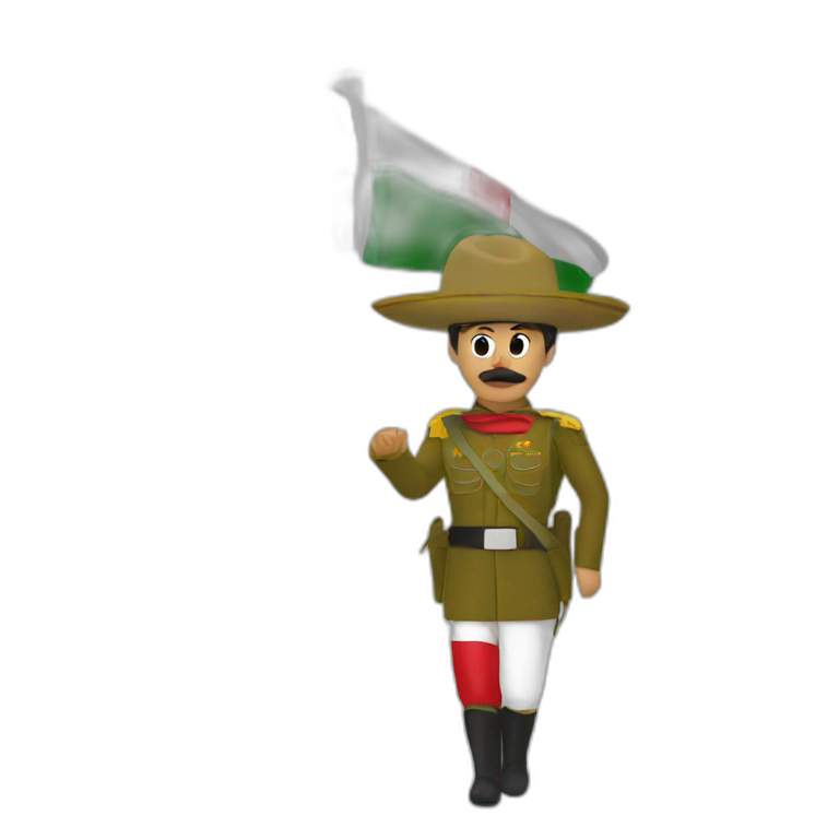 Mexican soldier flag emoji