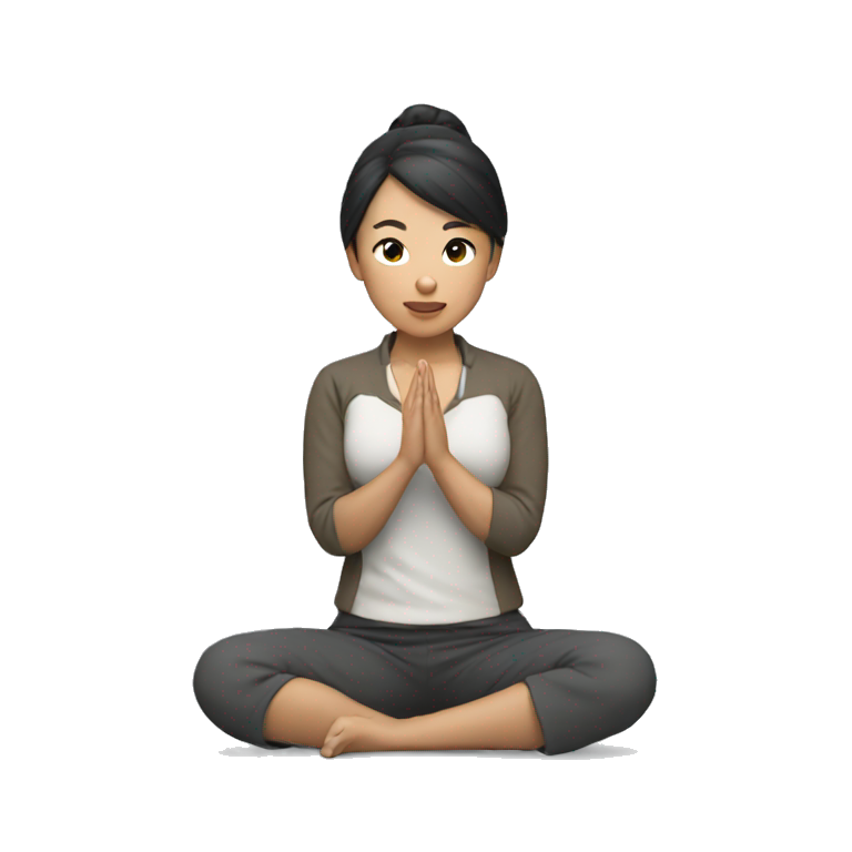asian woman kneeling  emoji
