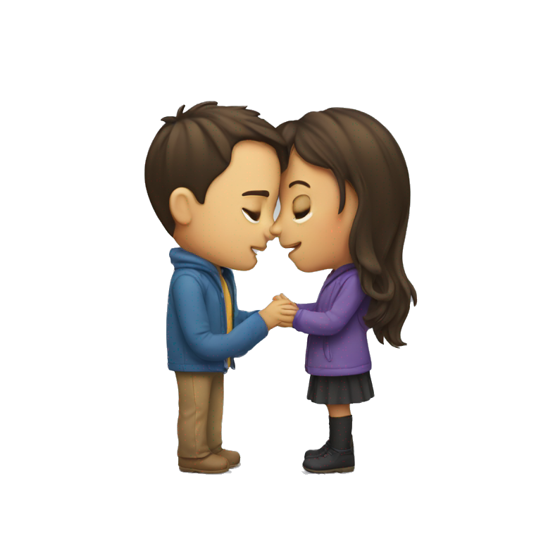 boy kiss girl emoji