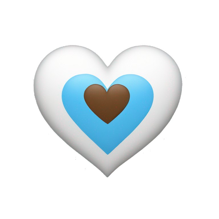 Half blue half white heart emoji