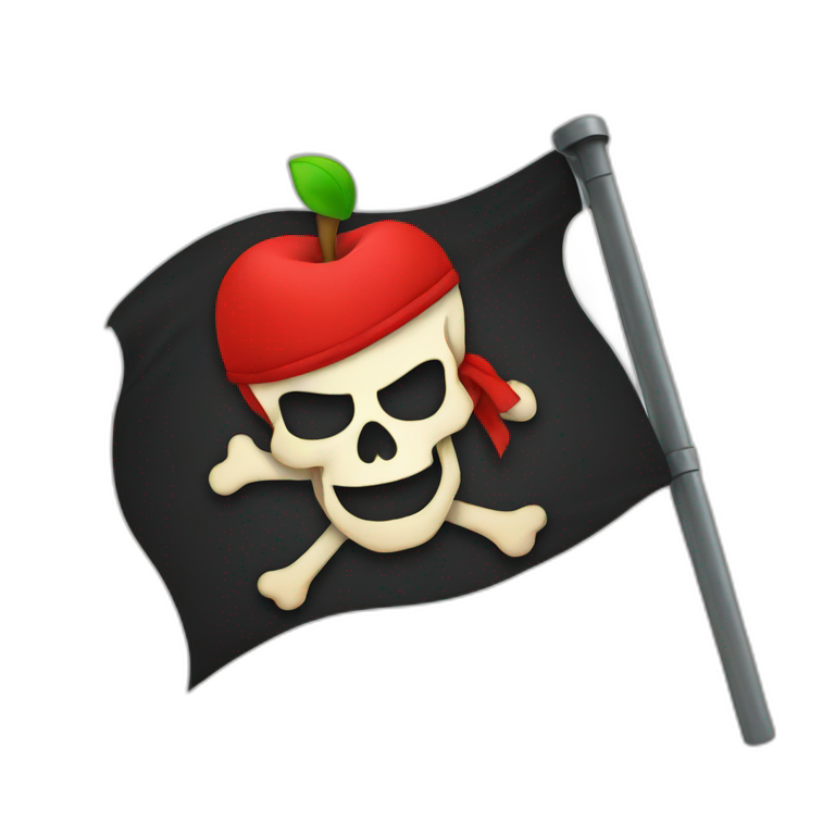apple logo pirate flag emoji