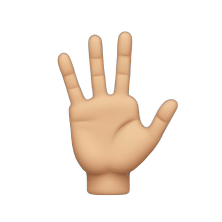 six fingers hand emoji