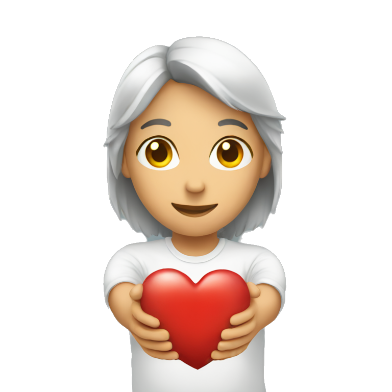 holding heart charity emoji