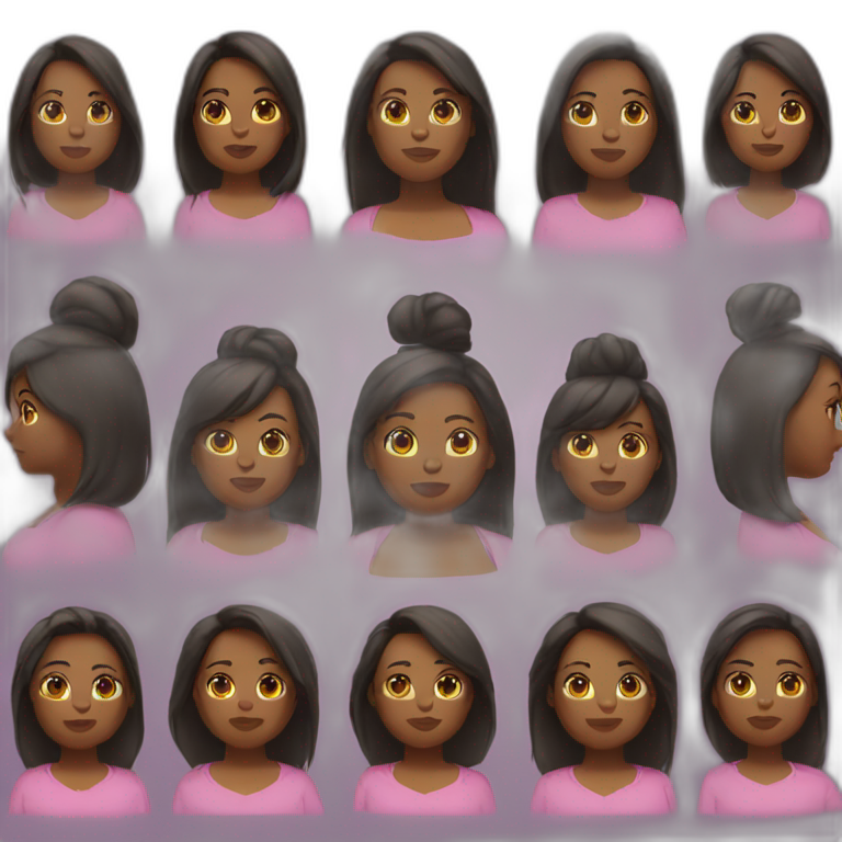 Fat black woman with straight hair emoji