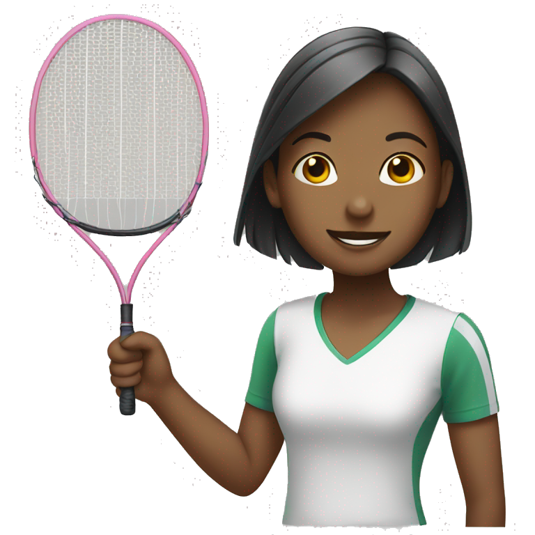 girl playing badminton emoji
