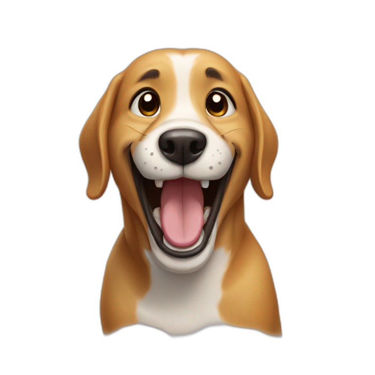 dog laughing emoji