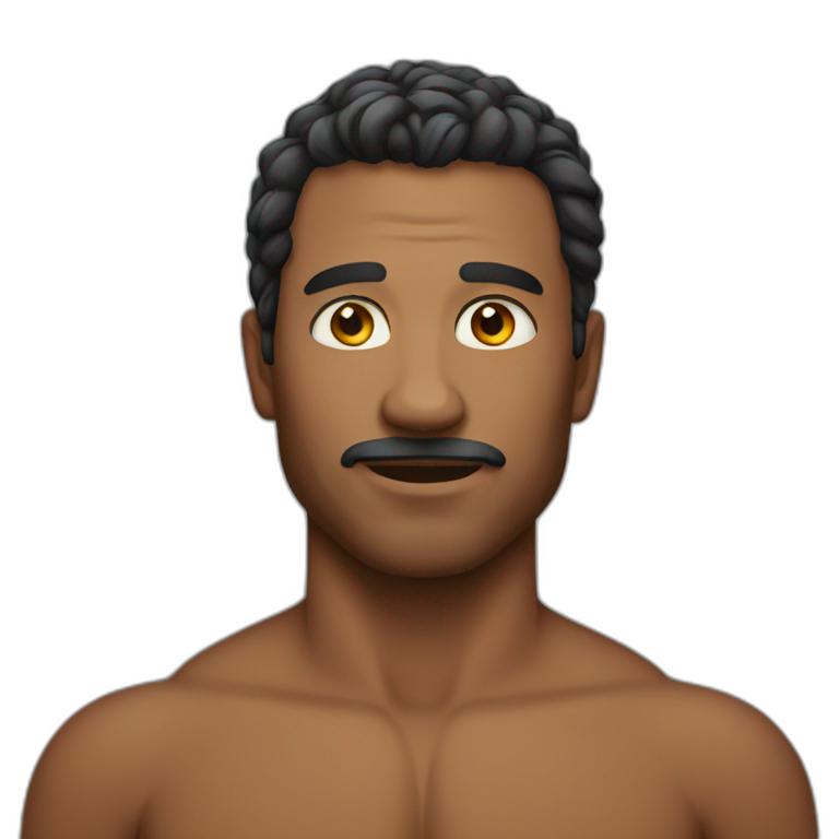 Man without clothes emoji