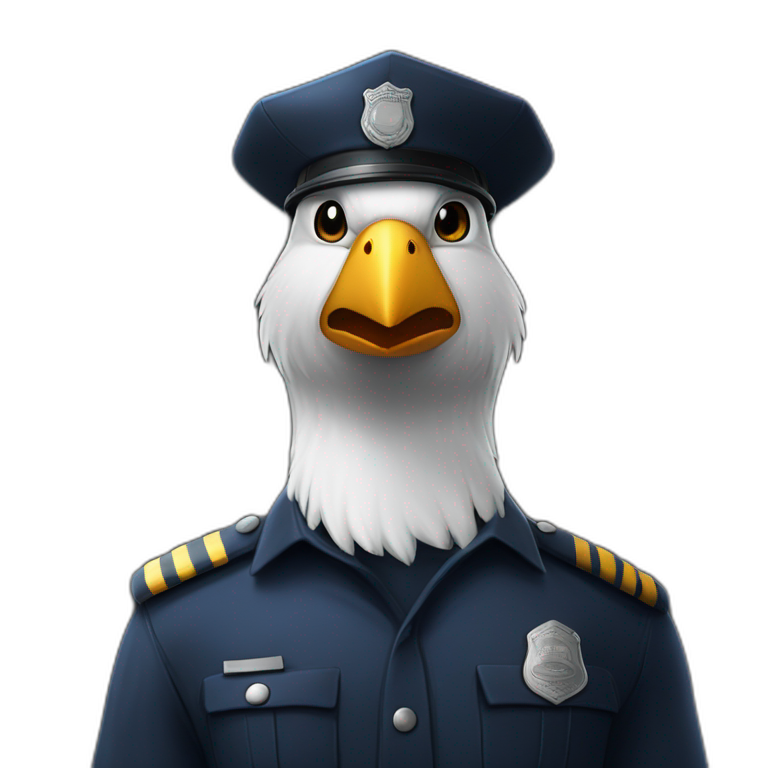 police bird in uniform emoji
