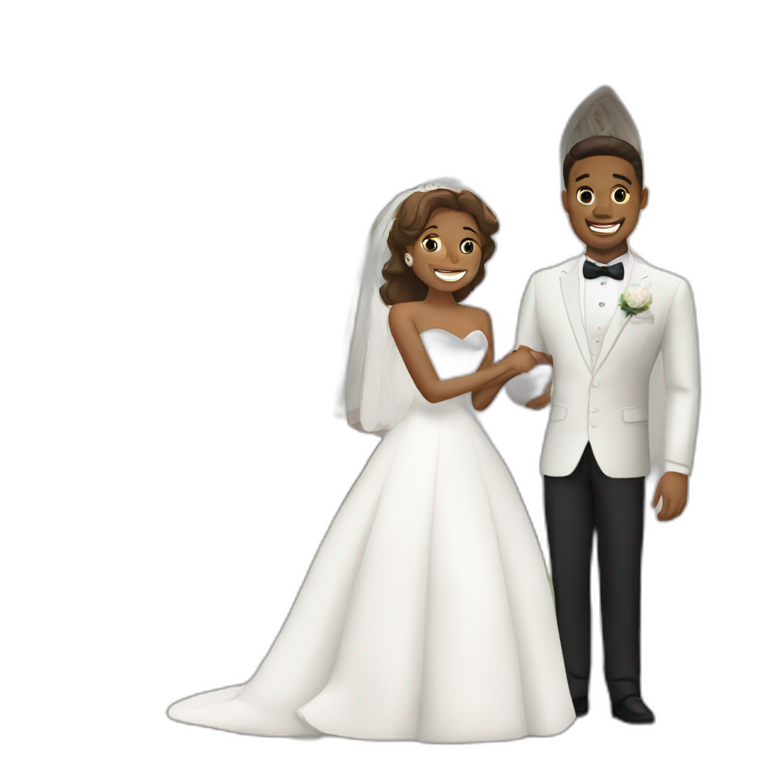 Wedding in front of a church emoji