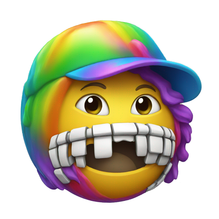 rainbow baseball emoji