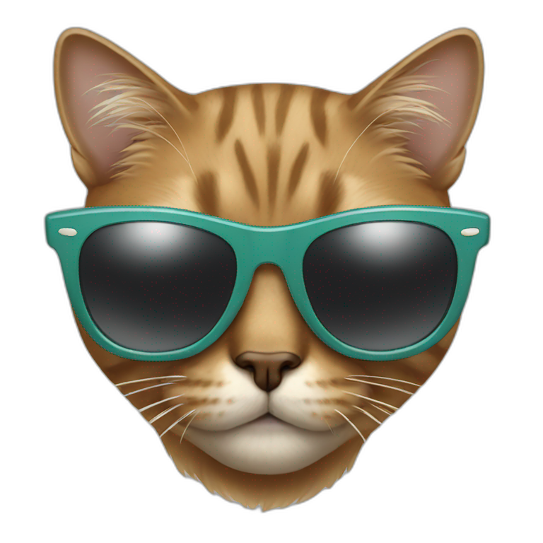 cat wearing ray ban sunglasses emoji