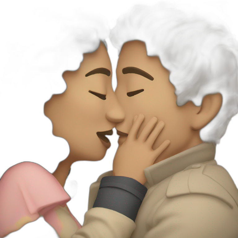 Two people kissing passionately  emoji