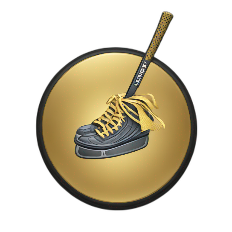 golden hockey puck emoji