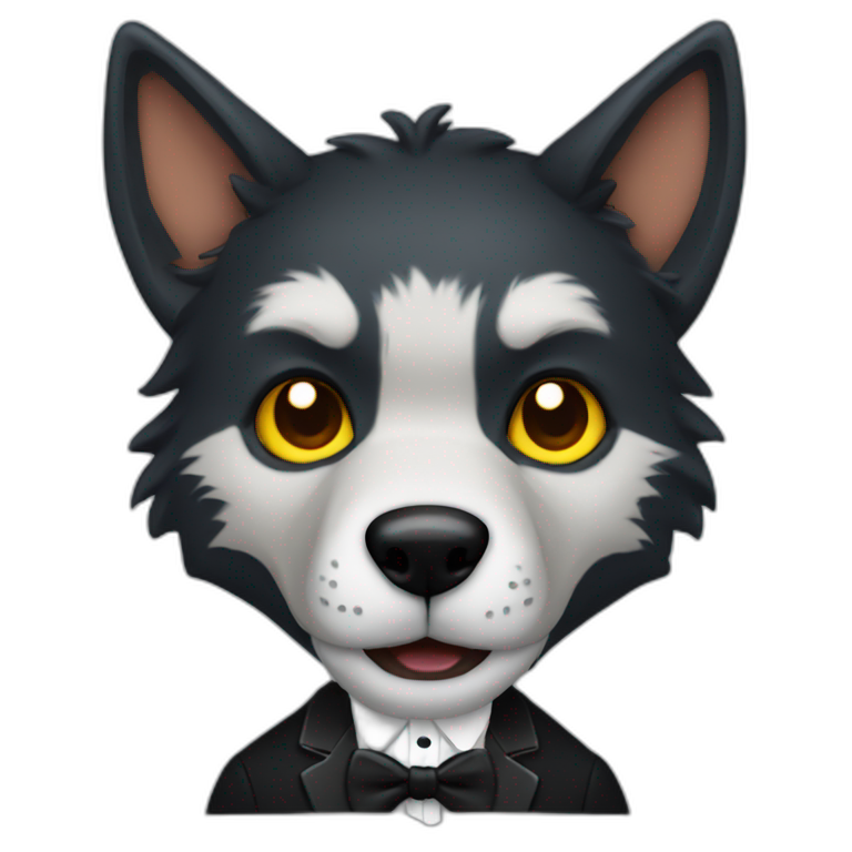 Werewolf in a tuxedo emoji