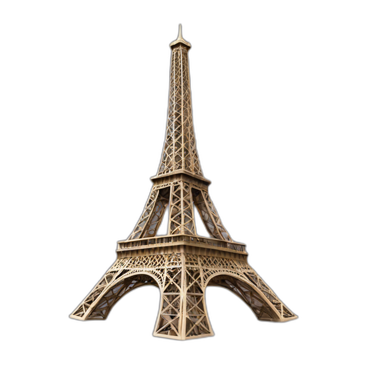 Eiffel tower broken in half emoji