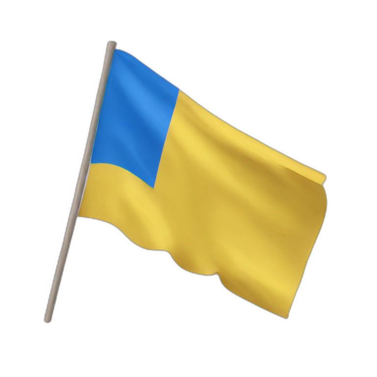 blue and yellow flag emoji
