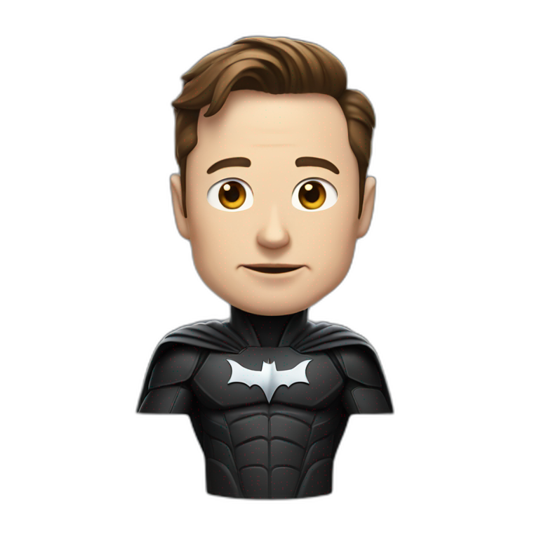 Elon musk in Batman outfit emoji