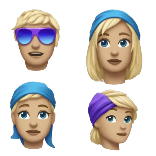 Blonde wig emoji hotsell