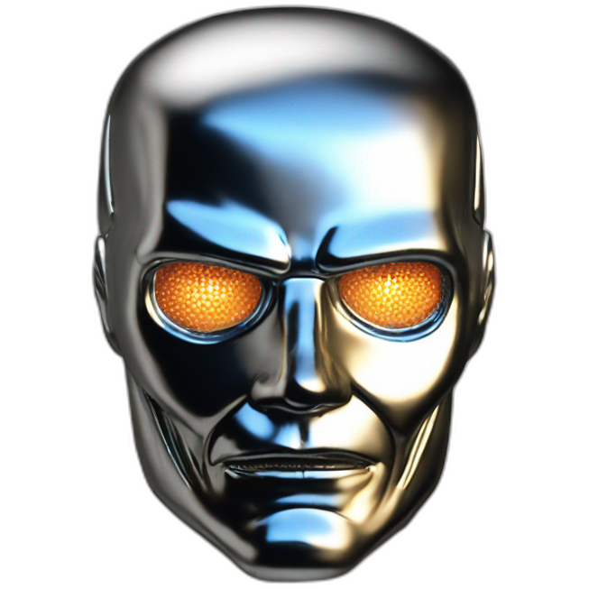 the T-1000 from the movie Terminator 2 in liquid metal form Sticker