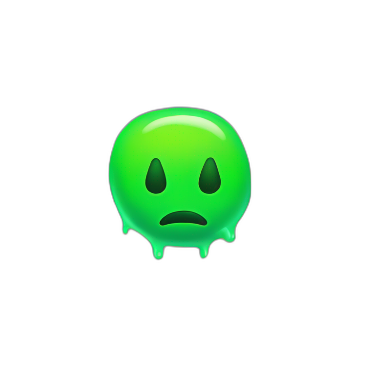 neon green blob emoji