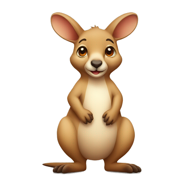 Cute little chubby kangaroo emoji