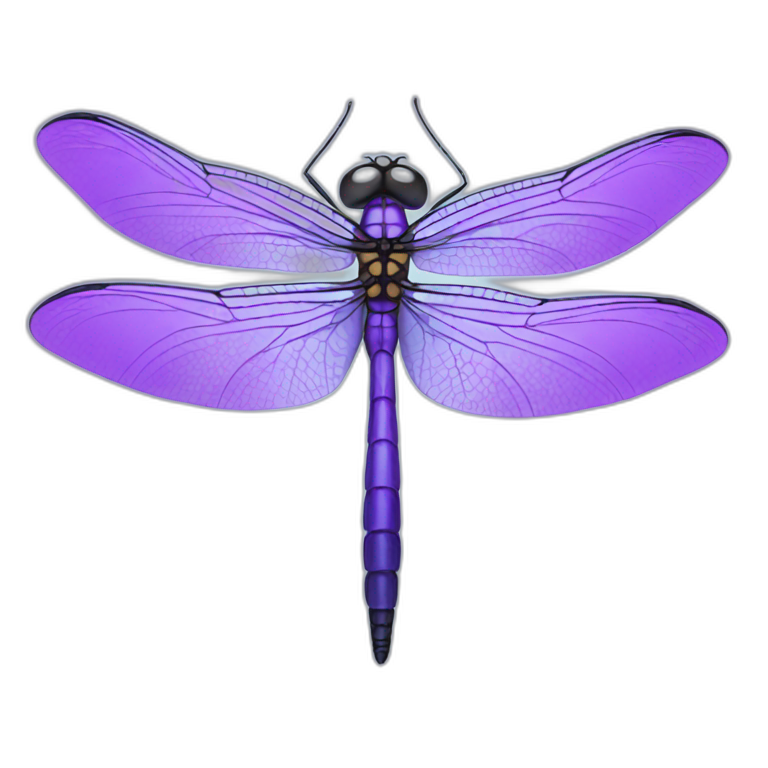 purple dragonfly emoji