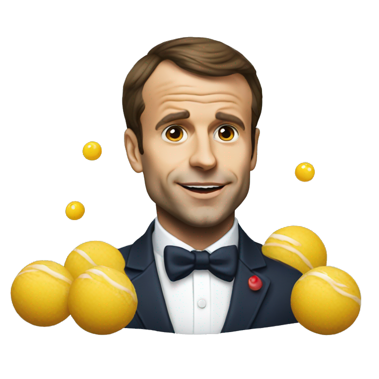 Macron qui mange un bonbon emoji