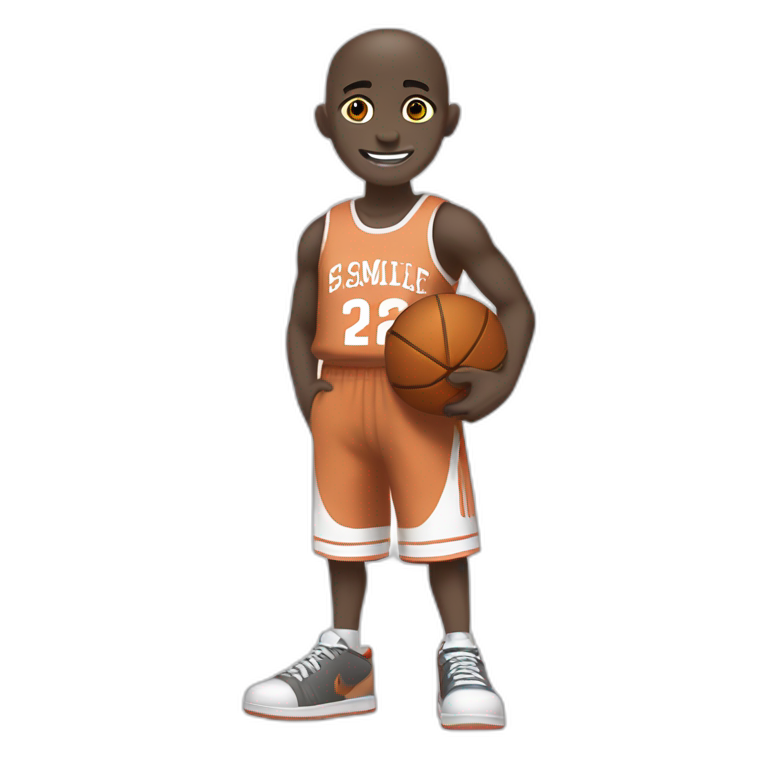 "Smiling Solo in Basketball Uniform" emoji
