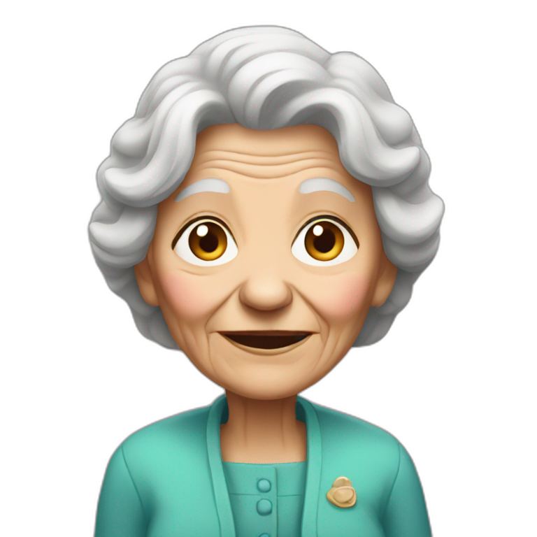 very old woman emoji