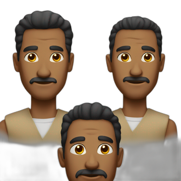 three strong men emoji