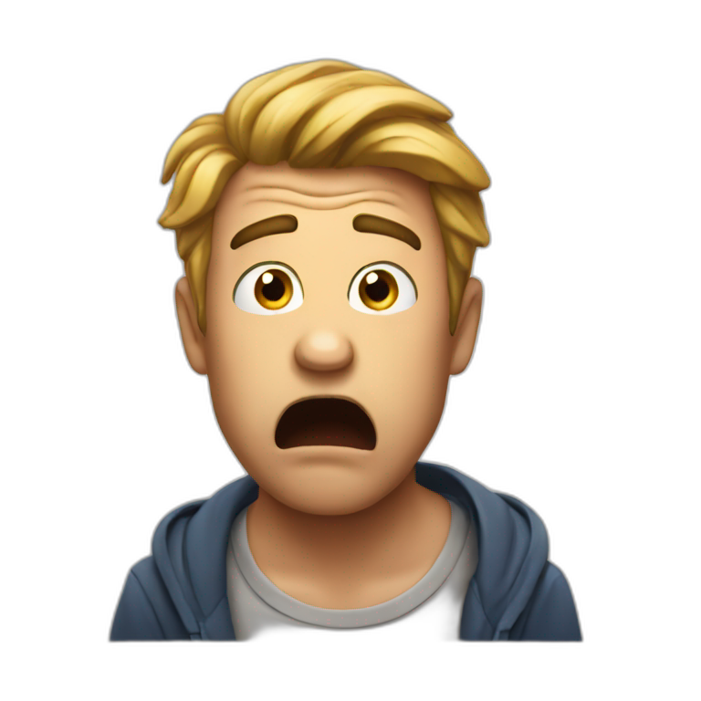 Shocked guy meme emoji