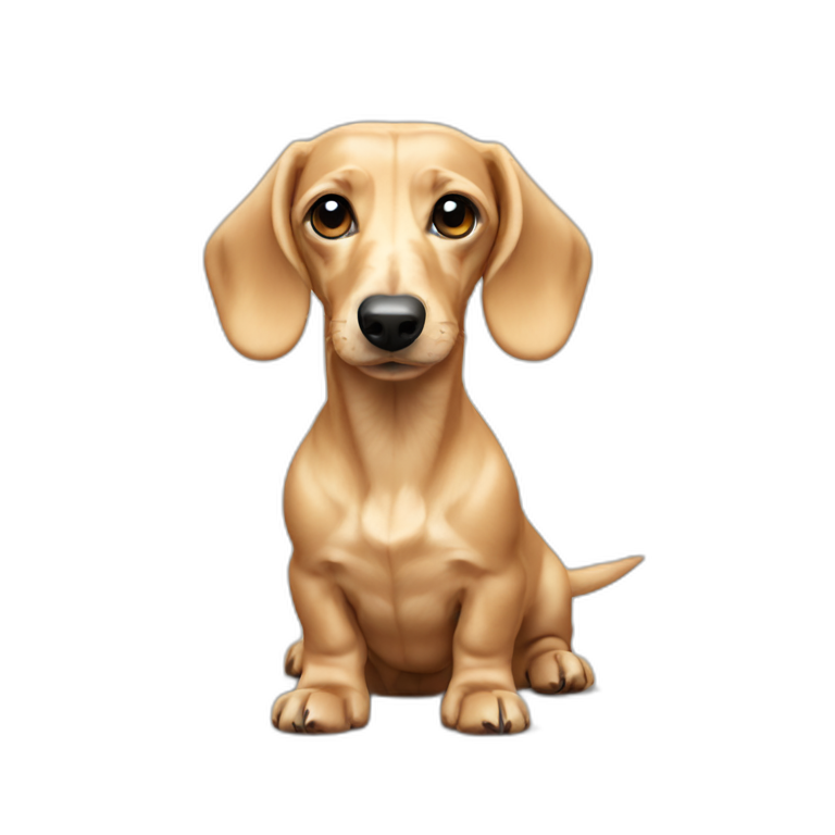 english cream dachshund emoji