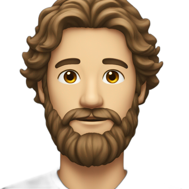 long haired beard man emoji