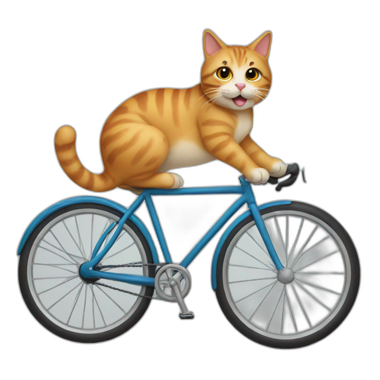 cat on the bycicle emoji