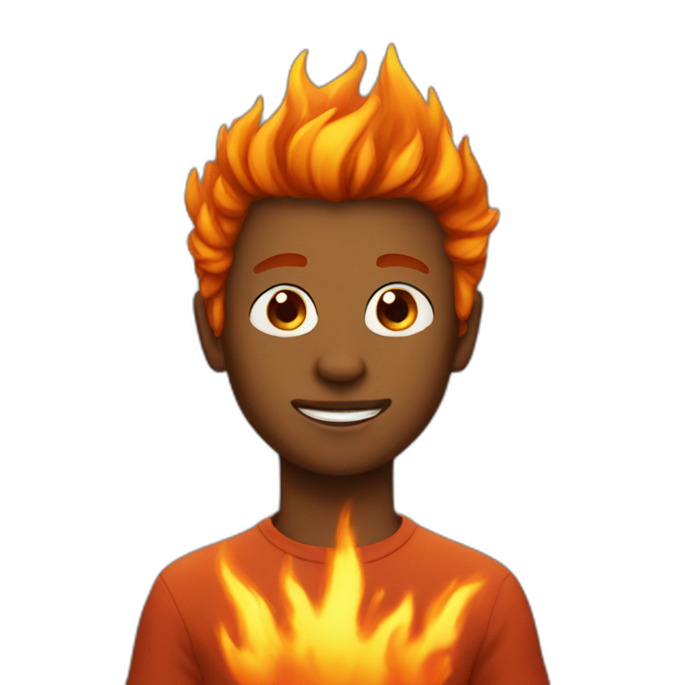fire-head boy emoji