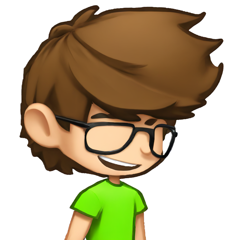happy boy in green shirt emoji