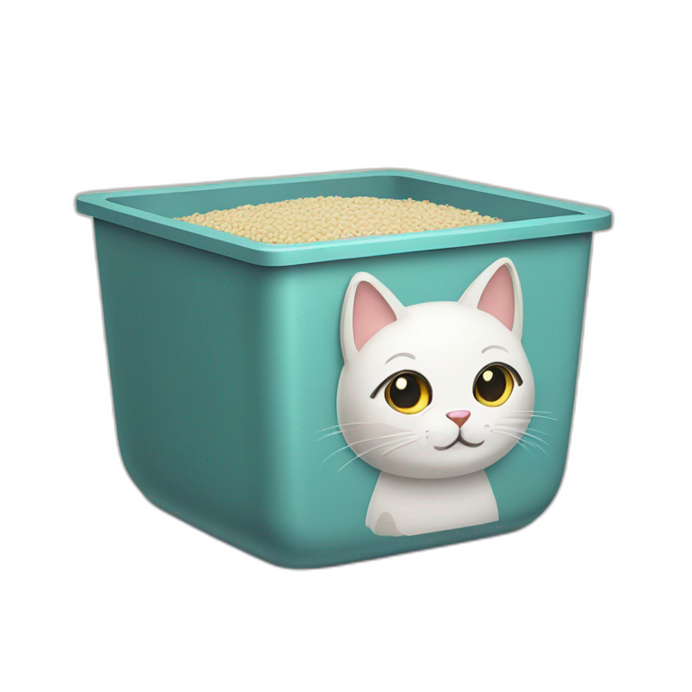 cute Cat litter box emoji